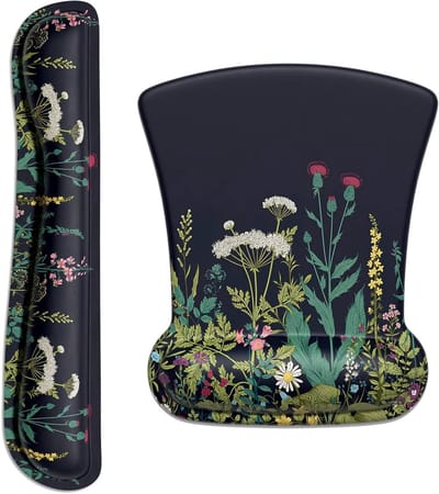 Ergonomische muismat met polssteun van traagschuim, antislip, ideaal voor kantoor en gamen, pijnverlichting en comfortabel typen