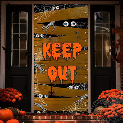 Dailygoods- Douchedecoratie Halloween - 20 Stuks - Pompoendecoraties - Lichtgewicht Stoffen - Makkelijk te Hangen - 70.87x29.53 Inch - Dekoratie