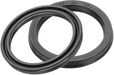 Oliedichtingen 45 x 55 x 6 mm, Set van 2 Nitrilrubber Lipdichtingen voor Radiale Assen, Geschikt voor Motoren en Afvoerschroeven, Zwart