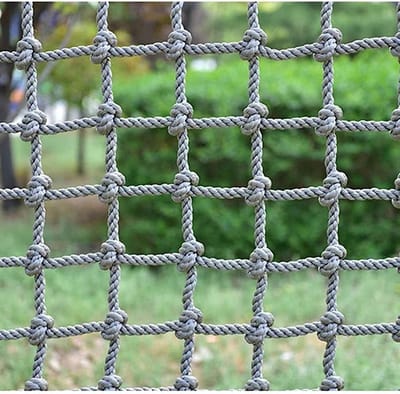 Klimnet Touw - Veiligheidsnet Klimrek - Kinderen Laten Klimmen - Slijtvast Polyamide - 4 x 4 meter - Zwart