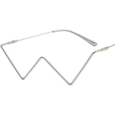 Vintage Diamant Decoratie Geen Glas Half Metaal Brilmontuur Vrouw Luxe Brillen Populaire Mode Brilmontuur Goud Zilver