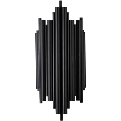 Asir - Wandlamp - Zwart - 22 x 11 x 50 cm