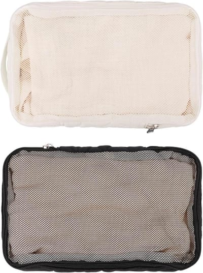 Praktische Baby Luiertas Organizers, Waterdicht en Herbruikbaar Polyester voor Katoenen Luiers (Zwart, Off White)