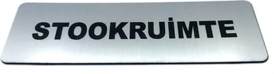 Deurbordje met tekst Stookruimte incl. 3M-tape plakstrip - Namengigant Deur Tekstbordje - Deur - incl. 3M-tape plakstrip - Bordje - RVS Look - 150 mm x 50 mm x 1,6 mm - 5 jaar Garantie