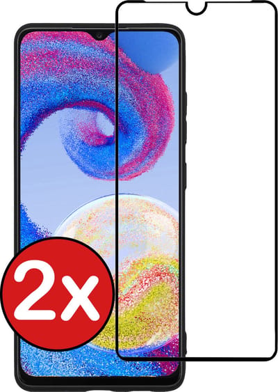 Screenprotector - 2 Stuks - Geschikt voor Samsung Galaxy A04s - Full Cover - Beschermglas - Gehard Glas - Tempered Glass - Screen Protector