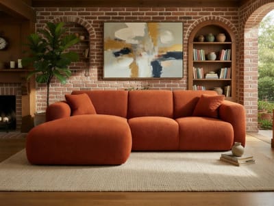 Luxe Slaapbank 2-Zits – Verstelbare Bank met Bedfunctie – Beige Bankbed met Opbergtassen – Moderne Slaapbank met Gouden Poten en Kussens Depauwwonen – Afmetingen op aanvraag – Depauw