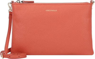 COCCINELLE Leren Schoudertas Best Crossbody Bag Grenadine Red Lichtrood