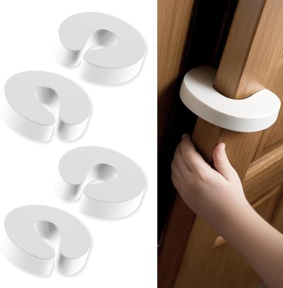Deur Vingerklem Beschermers - Schuim Deurstopper - Kinderveiligheid Thuis - Voorkomt Verwondingen - 4 Stuks - Wit