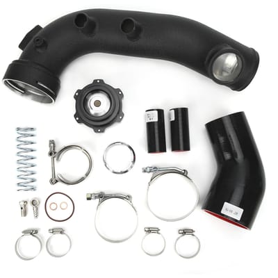 Luchtinlaat Turboladerbuis met Zwarte Blow Off Valve Kit Aluminiumlegering Siliconen Buis Geschikt voor N54