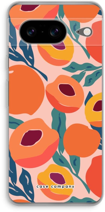 Case Company® - Hoesje geschikt voor Google Pixel 8 hoesje - Perzik - Soft Cover Telefoonhoesje - Bescherming aan alle Kanten en Schermrand