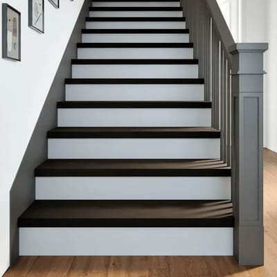 vidaXL - Traptreden - 12 - st - 100x25x2 - cm - massief - eikenhout - bruin-zwart