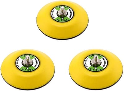 Polijstplaten Set - Backing Pads - Auto Polijsten - Flexibele PU Constructie - 3 inch - Geel