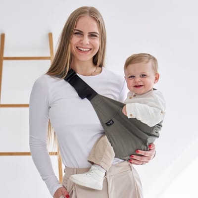 Rookie-Baby – Heupdrager Baby Khaki I Ergonomisch & rugsparend I Snel om te doen – Drager vanaf 9 maanden tot ca. 4 jaar I Zijdrager voor peuters I Ideaal voor onderweg I Babydrager heupzitje