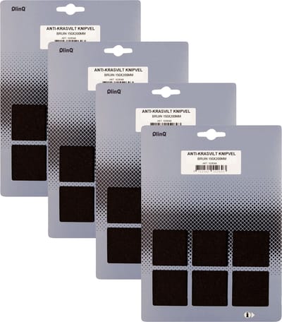 Qlinq Anti-krasvilt - 4x knipvel - bruin - 150 x 200 mm - rechthoek - zelfklevend - beschermvilt