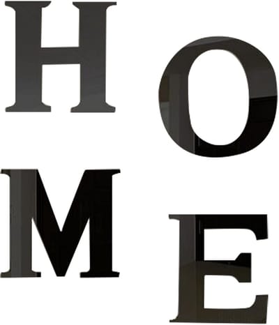 Dailygoody - 3D Muursticker - Zelfklevend - Zwart - Decoratieve Wandletters - Geschikt voor Thuis - Muur Art Decoratie