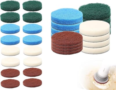 Reinigingsborstelset voor Elektrische Schoonmaakborstels, Universele Schoonmaakpads, Microvezeldoek en Schuimkussen voor Keuken en Huishouden