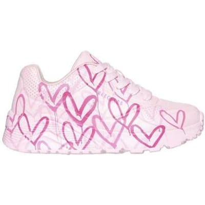 Skechers Uno Lite - Spread The Joy Meisjes Sneakers - Roze/Multicolour