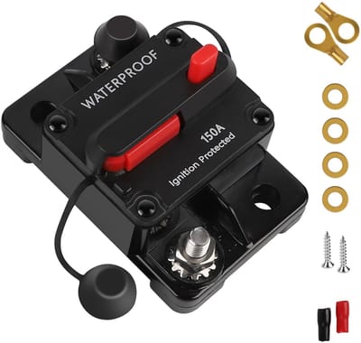 Auto stroomonderbreker 100 A zekeringhouder 12V-24V DC met handmatige reset