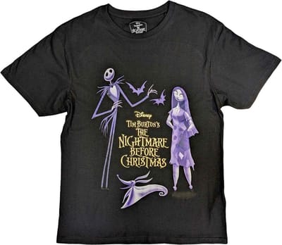 Disney The Nightmare Before Christmas - Purple Characters Heren T-shirt - S - Zwart