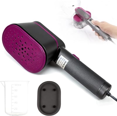 YOR® Stoomreiniger kleding - Stoomreiniger - Stoomreinigers - 1200 W - 260 ml - Kledingstomer - Grijs - ‎22cm x 10cm x 12cm