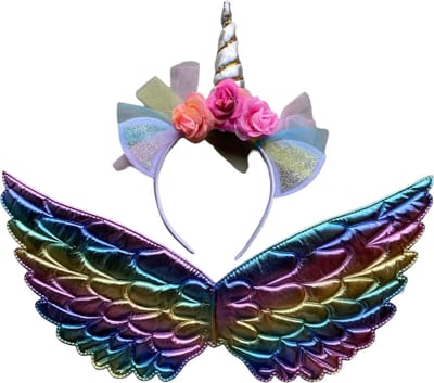 Jobber Toys - Unicorn Vleugels kind - Magische set - Regenboogkleuren