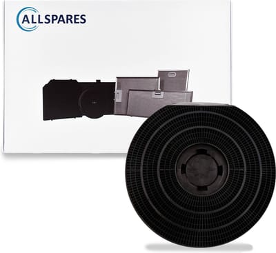 AllSpares Koolstoffilter voor afzuigkappen geschikt voor Whirlpool ETNA Type 34 - CHF34 en AEG 9029793834 (Ø257mm)