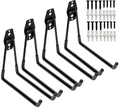 Omgoods- Gereedschapshanger - Zware Duurzame Wandbeugel - Opberghaken Garage - Antislip Coating - Eenvoudig te Installeren - Maximale Draagcapaciteit 30 kg - Opberghaak