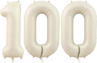 Cijfer Ballonnen Ballon Cijfer 100 Verjaardag Versiering Feest Helium Ballonnen Cijferballon Folieballon Wit Xl