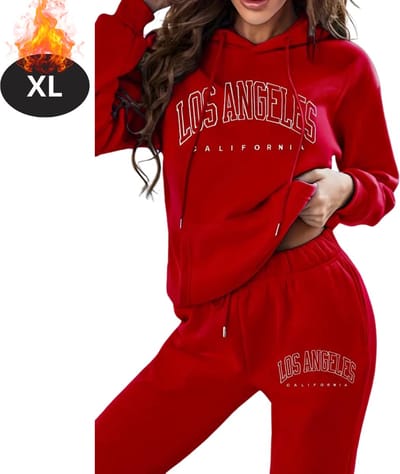 Nivard Joggingpak - Huispak - Volwassenen - Trainingspak - Comfortabel - Joggingsbroek - Tracksuit - Dames - Winter - Rood - XL