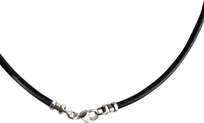 AuBor ®. Leren ketting.  3mm × 42cm