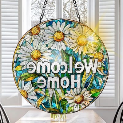 Handgemaakte Zonvanger van Gekleurd Glas voor Raamdecoratie, Tuin en Thuis - Perfect als Cadeau voor Kerst, Verjaardag of Huiskamerfeest (20cm)