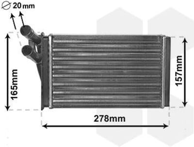 Van Wezel - KACHEL RADIATEUR VOOR AUDI 80 B3 1986-1991 893819030A