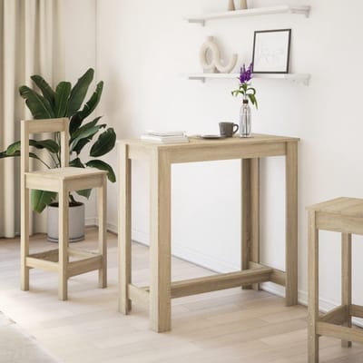 Hoge statafel Houten Bistrotafel met Sonoma Eiken Afwerking voor Keuken of Eetruimte