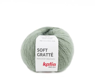 Katia Soft Gratté - 61 saliegroen - Mohair-Look Acryl Garen