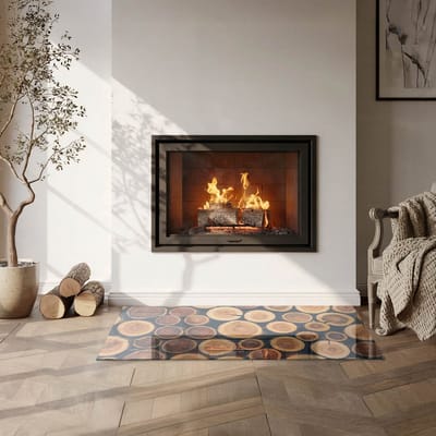 Coloray Vloerplaat Houtkachel - Plaat voor Onder Kachel - 100 cm x 50 cm - Kachel Vloerplaat - Bruin Vloerplaat Kachel - Onderplaat - Vloerplaat Openhaard - Houtkachel Accessoires - Onderplaat Voor Houtkachel