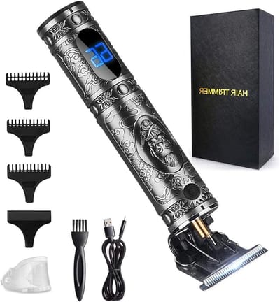 Draadloze Tondeuse - Haartrimmer Baardtrimmer - Professioneel Knippen - Stille Werking LCD Scherm - 5.2 x 9.8 x 19.7 cm