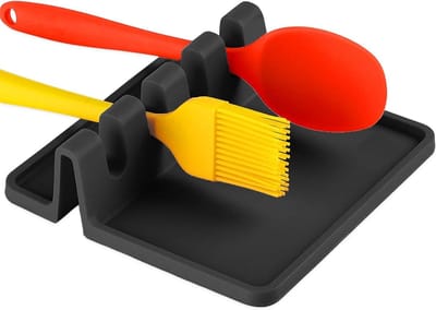 Keuken Gereedschap Houder voor Lepels, Spatels en Tangen - Silicone, BPA-vrij, Ruimtebesparend Ontwerp voor Aanrecht