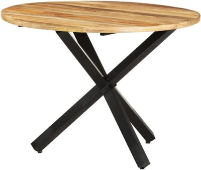 Eettafel rond - Houten tafel - Gezellig tafelen - Unieke houtnerf - 100x75 cm - Bruin