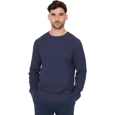 Threadbare Herentrui met Staleyhall-logo (Denim Blauw)