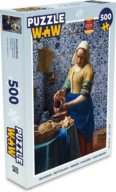 Puzzel Melkmeisje - Delfts Blauw - Vermeer - Schilderij - Oude meesters - Legpuzzel - Puzzel 500 stukjes