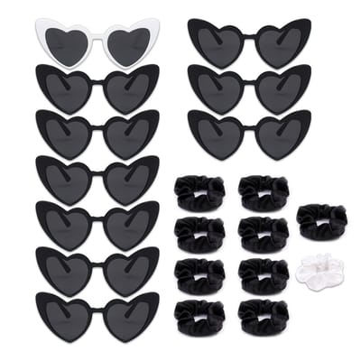 Dailygoods - Hartvormige Zonnebrillen - Feestaccessoire - Premium Kwaliteit - 10-delige set - Charmante Brillen - Voor Feesten en Festivals