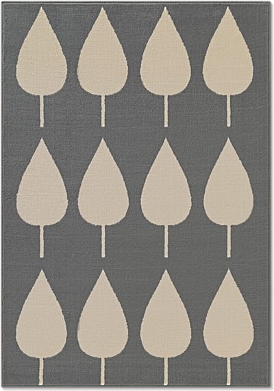 Flycarpets Kindervloerkleed Adventures - Lovely Leaves - Blauw / Creme 160x235 cm