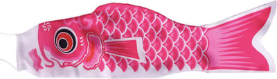 Hiden - Japanse Windzak - Vlag - Koi Nobori - Windsok - Windvaan - Windvanger - Cadeau - Karper - Vis - Roze