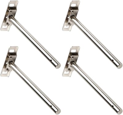 Set van 4 Onzichtbare Planksteunen, Drijvende Plankhouders, T-vormige Steun voor Zware Lasten, Wandmontage, Houten Planken, 180mm, Ideaal voor Thuis en Kantoor