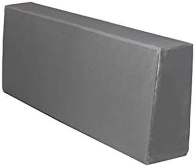 Rugleuning voor palletbank - 120x43x20/15 cm - Geschikt voor Europese pallets - Schuimkern RG 28/42 - Indoor & Outdoor - Grijs