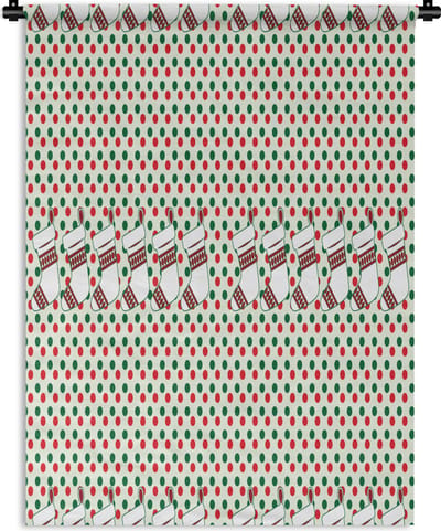 Wandkleed - Wanddoek - Kerstmis - Patroon - Vintage - 150x200 cm - Wandtapijt