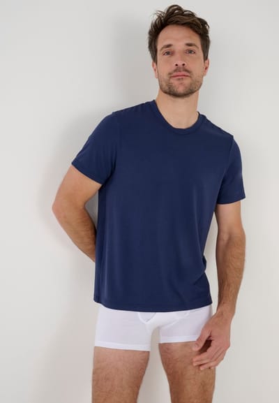Damart - T-shirt met korte mouwen thermoregulerend Evolutyl - Heren - Blauw - (86-93) S