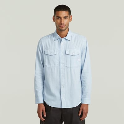 G-star Marine Overhemd Met Lange Mouwen Blauw L Man