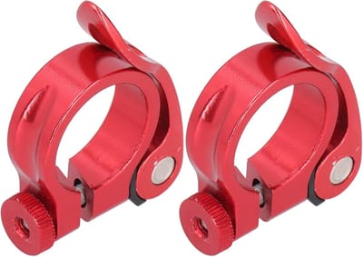 Zadelpenklem - Fiets Zadelklem - Zadelhoogte Aanpassen - Snelsluiting Aluminium - 27.2 Mm - Rood