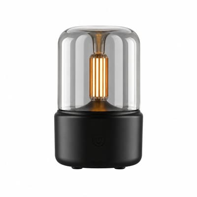 Pelor Aroma Diffuser - Luchtbevochtiger met Essentiële Oliën - Nachtlampje met Kleurverlichting - 120 ml USB - Zwart